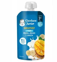 Gerber Junior Smoothie yogo bananinis mangas ir dribsniai vyresniems nei 1 metų 110 g