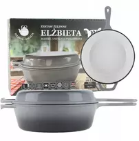Silesia Emalia KIETAUS KETAS, EMALIUOTAS SAUGUS PUODAS, 2 IN 1, 26,5 CM, INDUKCINĖ, DUJOS
