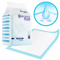 Sugeriantys įklotai vienkartiniai MEDIBED PLUS 90X60 STRONG PREMIUM 960ml 30 vnt.