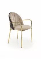 Fotelis About Your Home ZAFIRO Glamour Chair rusvai gelsvas/Juodas Velvet/Gold – elegancija ir kontrastas