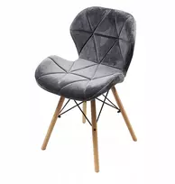 Bm Design Eliot Velvet kėdė, pilka – aksominė