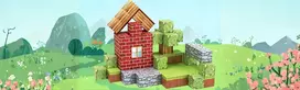 Regmag MAGNETINIAI BLOKAI 120 EL STATYBOS KUBAS PIXEL QUARE 2 ŽMONĖS