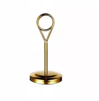 Nerūdijančio plieno stalo numerio laikiklis. Ženklų laikiklis Golden hotel 10 cm