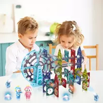 Celman Magnetiniai blokai Ball Track Šviečiantis rutulinis bėgių konstrukcinis rinkinys 120 vnt