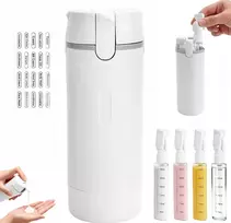 4in1 kelioninis buteliukas kosmetikai lėktuvui, 4 indeliai, 30ml. Dozatorius