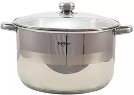 Hoffner Didelis GASTRONOMINIS puodas, plieno gastropuodas, dangtelis, 34 cm. 17,7 Lt