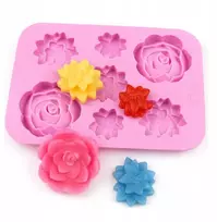 Gift Home Silikoninės formos SPRING FLOWERS forma muilo ir vaško liejiniams gaminti