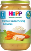 Hipp vakarienė RISOTO SU morkomis ir kalakutiena nuo 7 mėnesių 220 g