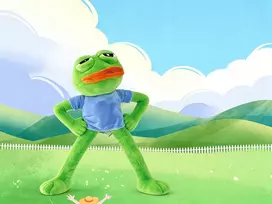 Liūdna varlė pliušinis žaislas 45 cm Pepe the Frog Meme juokingas