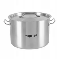 Mega M Nerūdijančio plieno indukcinis puodas su dangčiu, 17L, skersmuo. 32 cm STANDARTINIS