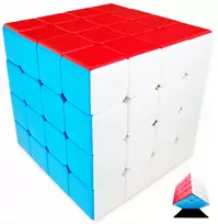 Moyu ORIGINALUS 4x4 KUBAS REGULIUOJAMAS GREITAS LOGIC KUBAS 4x4x4 + STOVAS