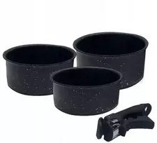 Neumann PRS3CDA: 4 dalių marmuru dengtas puodų rinkinys