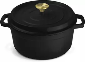 Emaliuotas ketaus puodas, žąsų kepsnys INDUKCIJAI, duonai, 5l, 26 cm