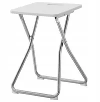 Balta sulankstoma taburetė IKEA GUNDE Balta sulankstoma taburetė, keliamoji galia iki 100 kg