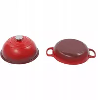 Emaliuotas Olandų krosnies ketaus puodas - Duonos kepimo puodas su dangčiu 26,6 cm