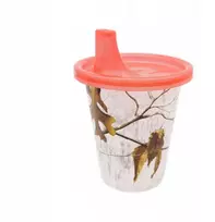 Plastikinis neišsiliejantis puodelis + snapelis 296 ml, 3 dizaino
