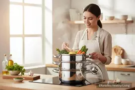 Zilner Garinimo puodas 24 cm garintuvas 5 elementų ZL-9710