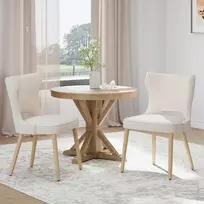 COLAMY Minkštos valgomojo kėdės, žalios, 2 vnt