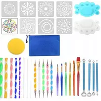 DAŽYMO RINKINYS DIY MANDALA, KERAMINIS DAŽYMAS, 32 Vnt