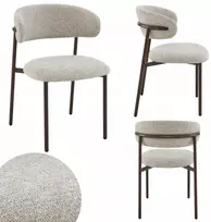 Howhomely Moderni ZOYA kėdė valgomajam, svetainei, kava GLAM, minkšta SCANDI