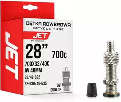JET dviračio kamera 700x32/40C - 32-630/40-635 Dunlop dviračio vožtuvas DV-48mm