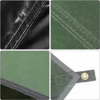 KEMPINGO TARP SAULĖS LAKŠTĖS, ATLIEKUS VANDENIUI, 3M, ŽALIA, 2M AUKŠTIS