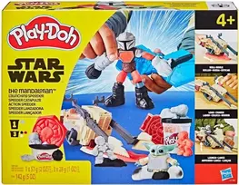 Hasbro Play-Doh STAR WARS FIGURINES ŽVAIGŽDŽIŲ KARAI MANDALORAS GROGU Yoda