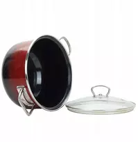 BELIS EMAL PUODAS. SU DANGELIS 2,2L 18CM OMBRE Raudonas