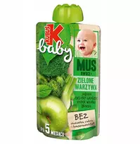 Kubuś Mikė Baby Mousse obuolių žirniai krapai brokoliai 100 g