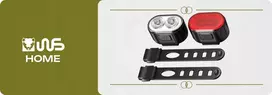 USB LED dviračio žibintų rinkinys priekiniam ir galiniam universaliam galingam žibintui
