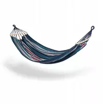 Blue Hamakas 200x150cm + 2 virvės 300cm + krepšys STRIPES Mėlynas 200GK