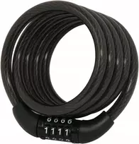 Master Lock dviračio pakabinama spyna su trosu ir deriniu, juoda, 8143D