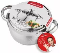 NERŪDIJANTOJO PUODAS OLIVER FLORINA 16 CM INDUKCINĖ DUJINĖ INDUKCIJA 1,8 L