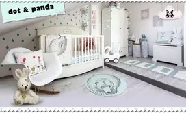 Dot-and-panda VELVET lovos apsauga 30x180cm SLEEPING FOXES Medvilnė PREMIUM