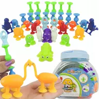 Landtoys SILIKONINIAI SIURBUČIAI SQUIGZ KONSTRUKCINIAI BLOKAI