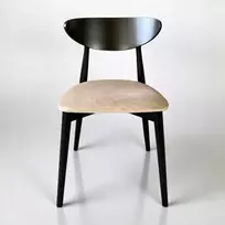 Juoda apmušta medinė valgomojo kėdė japandi loft retro COLORS