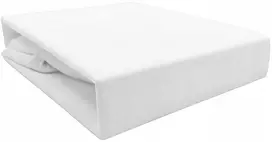 JERSEY medvilninė paklodė su elastine juostele 90x200 balta DEN