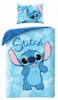 Halantex Medvilninė patalynė 140x200 Lilo and Stitch Youth mėlyna