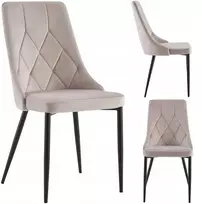 Viking Šiuolaikinė minkšta aksominė kėdė svetainei, valgomajam, BEIGE