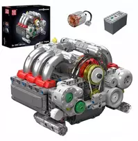 Blokai Mould King 10193 Variklis Boxer Flat-Six Porsche šešių cilindrų BOX