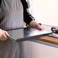 Bedee Virtuvės dangtelio apsauginis skirstytuvas dujinei viryklei, pagamintas iš nerūdijančio plieno