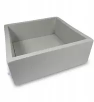 Mimii SAUSAS BASEINAS be kamuoliukų RAŠIMAS vaikams 110x110x40cm Šviesiai pilkas kvadratas