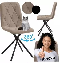 Monovo Minkšta pasukama kėdė virtuvės valgomajam Loft rusvai gelsvas Cappuccino ALA