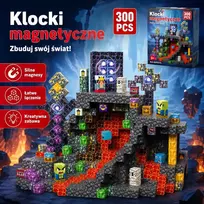 Magnetiniai blokeliai 300 vnt lavos urvas 3D kubeliai vaikams 3+