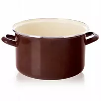 Vilde DIDELIS EMALINIS PUODAS 6,5L 26CM DUJŲ INDUKCIJAI RUDAS