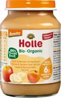 HOLLE BIO Obuolių ir bananų desertas su abrikosais