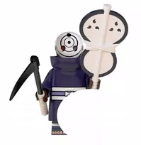 WM Obito Uchiha balta kaukė iš Naruto minifigūrėlės kaladėlėms