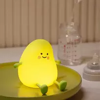 NAKTINĖ LEMPA VAIKAMS MANGO MINKŠTAS SPALVOTAS 3000K LED USB SILIKONAS