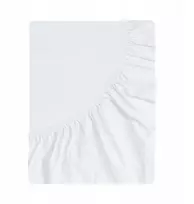 Nyks Medvilninis džersis paklodė su elastine juostele, 200x200, stora, lenkiškai balta