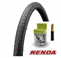Trekking dviračio padanga 700x42c KENDA EUROTREK + TUBE AV automobilio vožtuvas